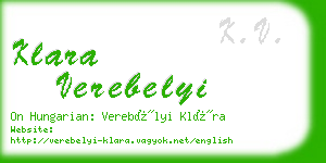 klara verebelyi business card